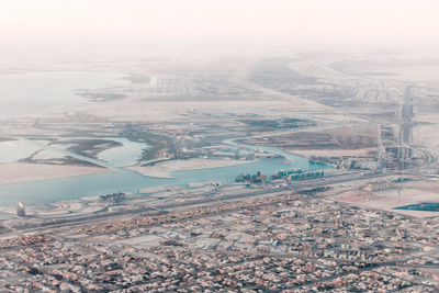 Aerial view of landscape against sky