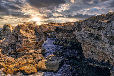 The arch is rock phenomenon on the black sea