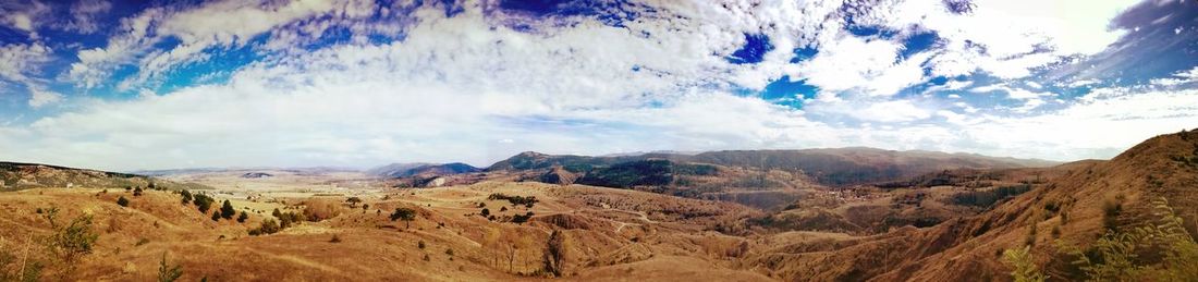 Panoramic view of landscape against sky