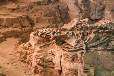 Aerial view of rock formations