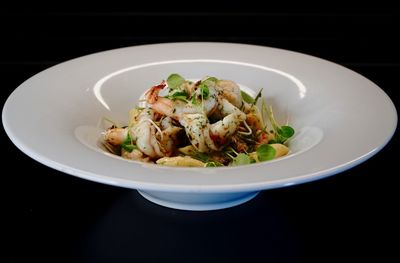 Close-up of meal served in plate