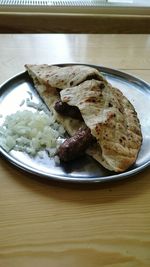 Close-up of served food