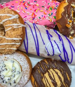 High angle view of cake on table