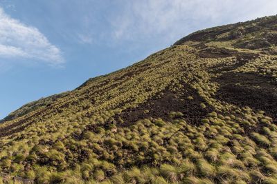 Low angle view of mountain against sky