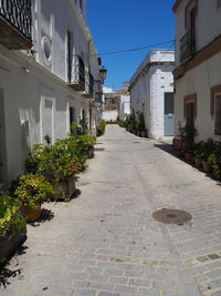 Narrow alley amidst buildings in city