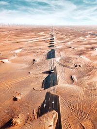 High angle view of a desert