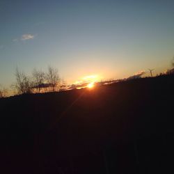 Silhouette of trees at sunset