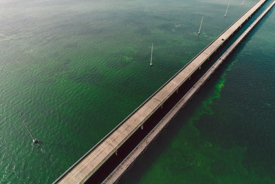 High angle view of sea