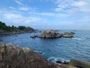 Scenic view of sea against sky