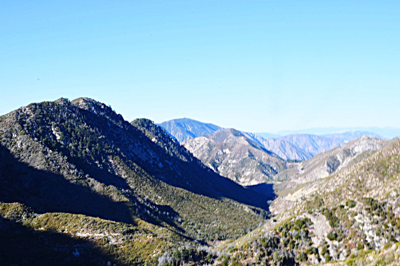 SCENIC VIEW OF MOUNTAINS AGAINST BLUE SKY