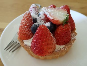 Close-up of dessert in plate