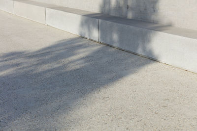 High angle view of shadow on street