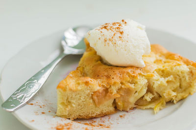 Close-up of dessert in plate