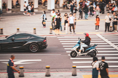 People walking on street