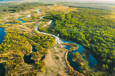 High angle view of landscape