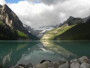 Scenic view of lake louise