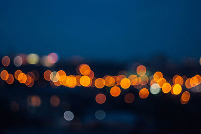 Defocused lights at night