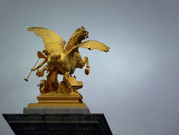 Low angle view of statue