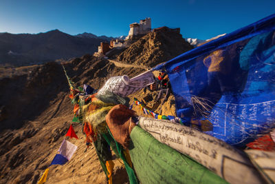 Panoramic view of temple against sky