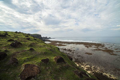 Scenic view of sea against sky