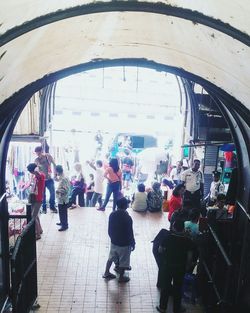 People standing in balcony