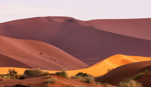 Scenic view of desert against sky