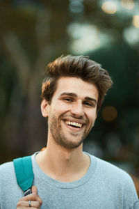 Portrait of young man smiling