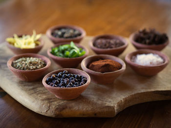 Close-up of food on table
