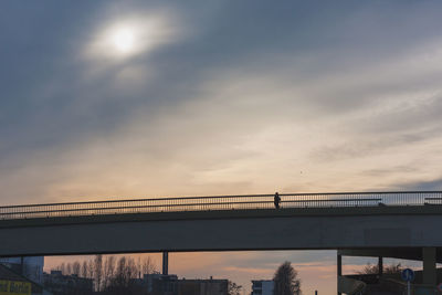 Low angle view of bridge against sky