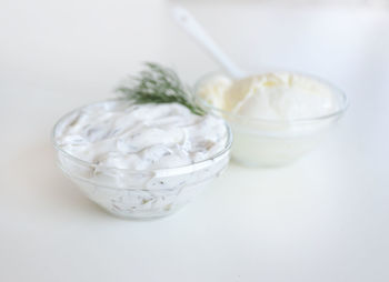 Close-up of ice cream in bowl