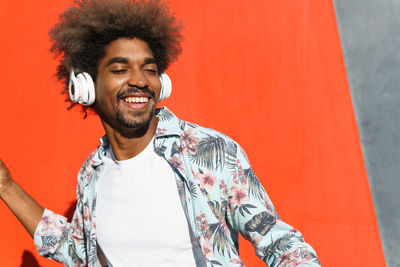 Portrait of smiling young man