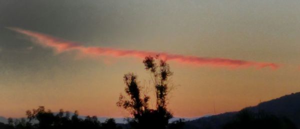 Scenic view of landscape at sunset