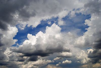 Low angle view of clouds in sky