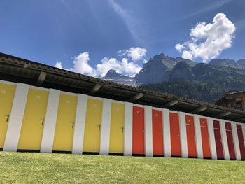 Coloured toilet blocks