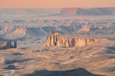 Scenic view of dramatic arid landscape 
