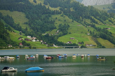 Scenic view of landscape and mountains