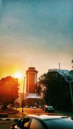 Road at sunset