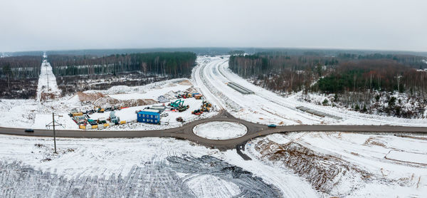 Scenic view of snow covered landscape