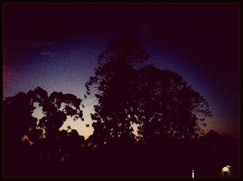Low angle view of sky at night