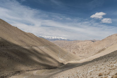 Scenic view of desert against sky