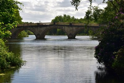 Bridge over river against sky