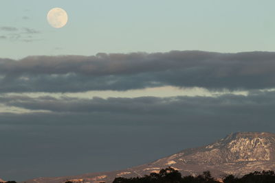 Scenic view of moon against sky at night