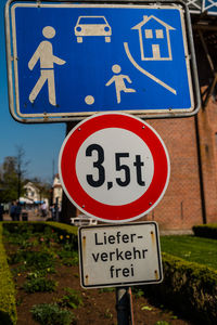 Close-up of road sign