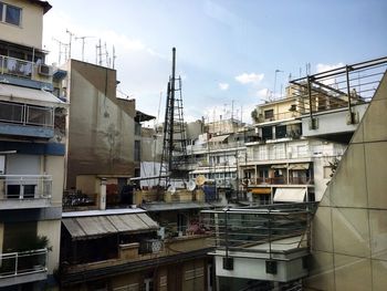 Low angle view of buildings against sky