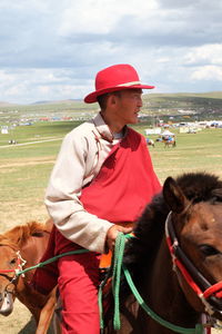 Young man with horse