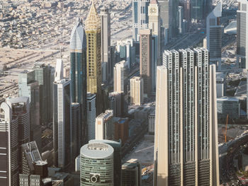 Aerial view of buildings in city