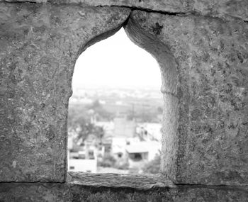 Close-up of stone wall of old building
