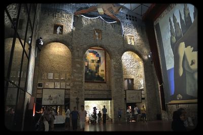 View of people walking in building