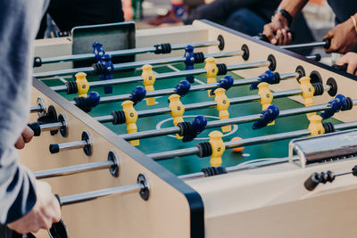 Close-up of foosball