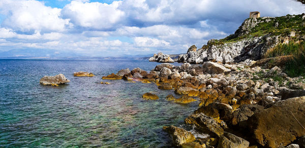 Scenic view of sea against sky